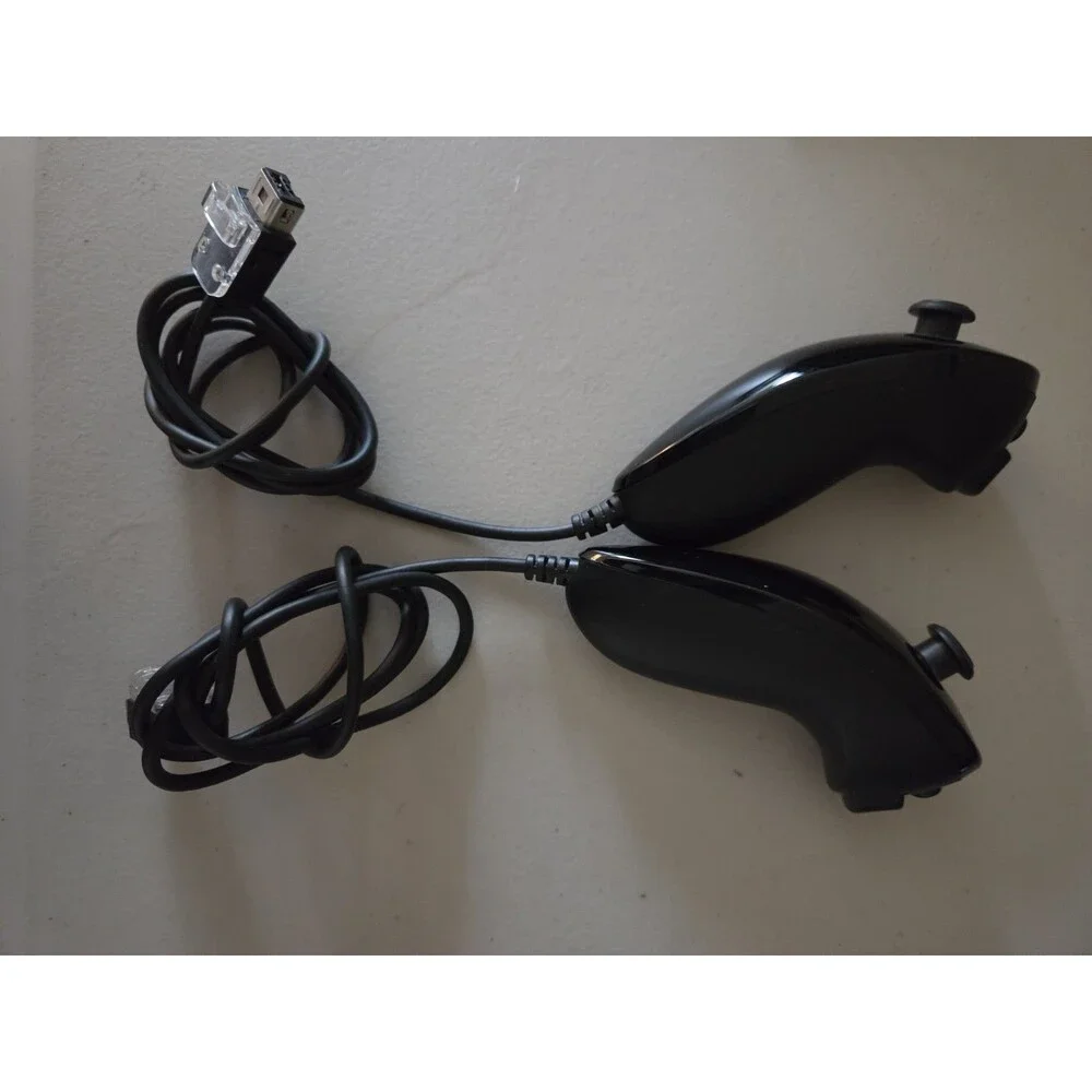 nintendo wii black console bundle RVL-001 gameCube compatible bundle working
